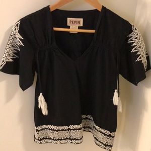 Pepin embroidered top